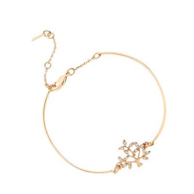 Rose gold crystal tree bracelet